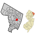 Bergen County New Jersey Incorporated and Unincorporated areas Bergenfield Highlighted